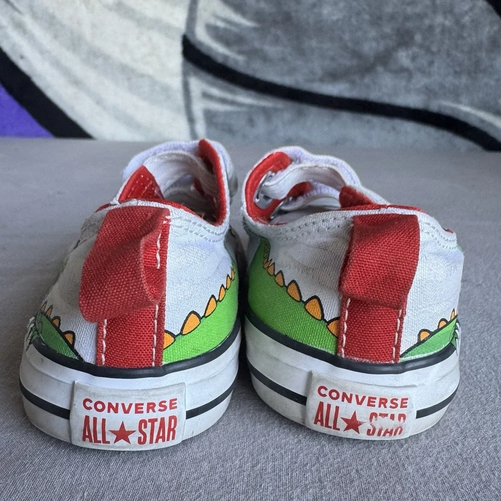 Size 6c - Toddler Converse Chuck Taylor All Star 2V OX 'White Green' 763573C